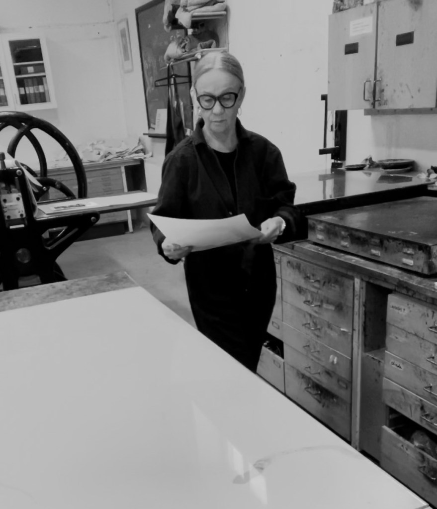 Carola Wiklund, arbetspass, grafikverkstad